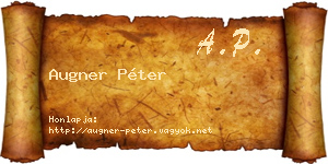 Augner Péter névjegykártya